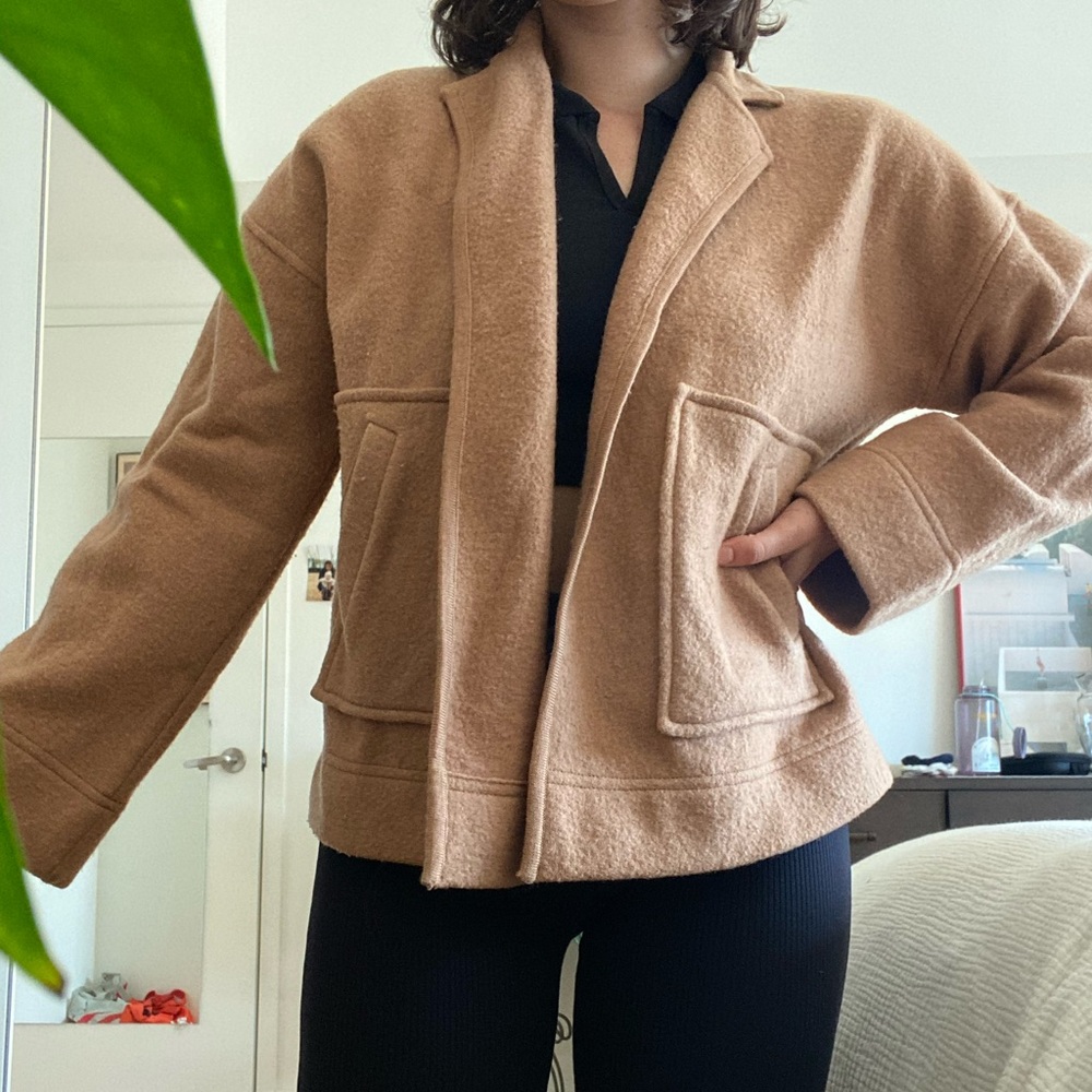Madewell Cropped Camel Coat